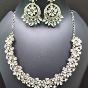 Floral Luxe Crystal Bloom Set / Eternal Blossom Necklace & Earrings/VNSJwellery Set