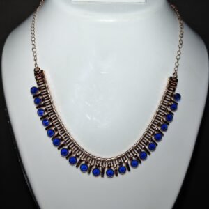 Azure Curve Rose-Gold Set / Blue Allure Necklace & Earrings/VNSJwellery Set