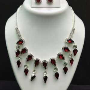 Scarlet Teardrop Sparkle Set/VNSJwellery Set